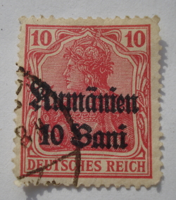 10 Bani 1918 - supraimprimare pe "Germania"