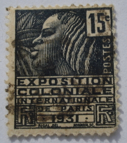 15 Centimes 1931 - Woman of the Fachi Tribe