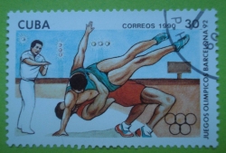 Image #1 of 30 Centavos - Summer Olympics Barcelona 1992 - Wrestling