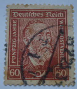 60 Reichspfennig -  Heinrich von Stephan (1831-1897), 1st Germ. Postmaster Gener
