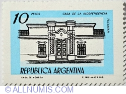 10 Pesos 1978 - Casa de la independencia Tucuman