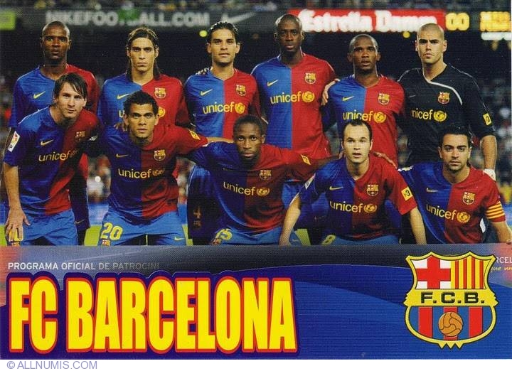 FC Barcelona Team 2010, Sport - Spain - Postcard - 2402