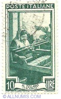 Image #1 of 10 lire 1950 - Weaver, Coast near Bagnara (Calabria)