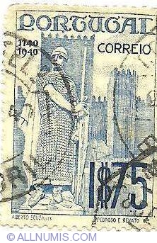 1$75 1940 - King Alfonso Henriques (c. 1110-1185)