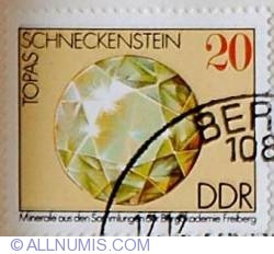 Image #1 of 20 pfennig Topas Schneckenstein 1974