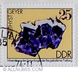 Image #1 of 25 pfennig Amethyst mit Quarz, Geyer 1974
