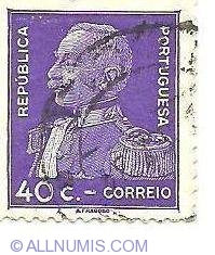 40 centavos - General Antonio Oscar Carmona (1869-1951) president