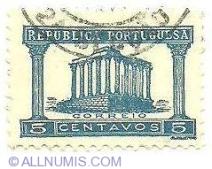 5 centavos 1935 - Ruins of the Temple of Diana, Evora