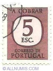 Image #1 of 5 escudos - Postage Due