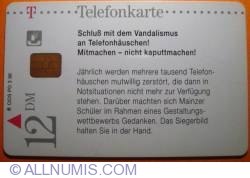 12 DM Telefonkarte 1996 - Vandalism