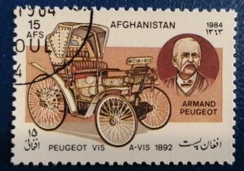 15 Afghani 1984 - Peugeot vis a vis 1892