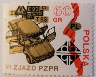 60 Grosz 1971 - Al 6-lea Congres al Partidului Muncitorilor Polonezi - Fiat 125 polonez