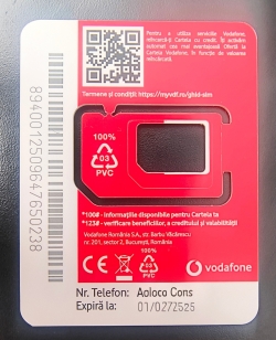 Vodafone SIM - They are a recycled plastic product!