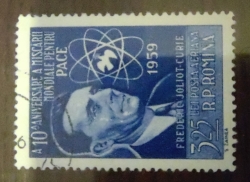 3,25 Lei 1959 - Frédéric Joliot-Curie (1900-1958), French nuclear physicist