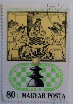 80 Filler 1974 - Royal Chess Party, 15th Century, Italian Chess Book