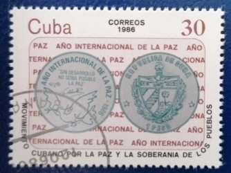 30 Centavos 1986 - Anul internațional al pacii