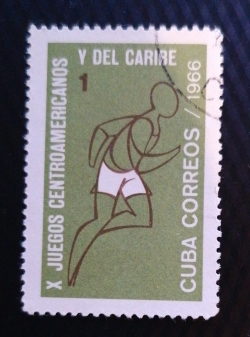 Image #1 of 1 Centavo 1966 - 10th Central-american and Caribbean games - Running