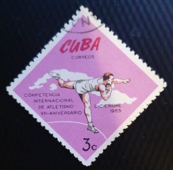 3 Centavo 1965 -  Athletic Competition, Havana - Shot put