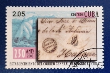 Image #1 of 2.05 Peso 2006 - 250th Anniversary of Cuban Postal Service
