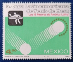 Image #1 of 4 Pesos - 1st Latin American Table Tennis Cup