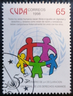 Image #1 of 65 Centavos 1998 - Universal Declaration of Human Rights 50th anniversary