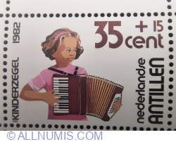 Image #1 of 35 + 15 Cent 1982 - Child Playing Accordion