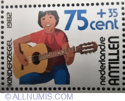 Image #1 of 75 + 35 Cent 1982 - Child Playing Guitar