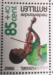Image #1 of 85 + 40 Cent 1982 - Child Playing Violin