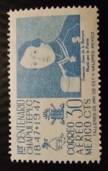 30 Centavos 1947 - Centenarul Chapultepec