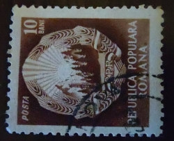 10 Bani 1952 - Emblem of republic