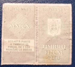 Image #1 of 1 Leu - Fiscal stamp with Matca