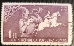 Image #1 of 1.3 Lei - 100 Years of Romanian Stamps