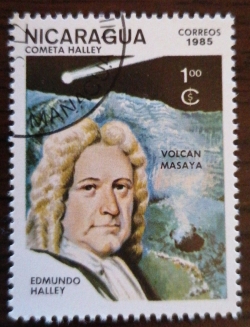 1 Cordoba 1985 - Edmond Halley, Masaya Volcano and Comet