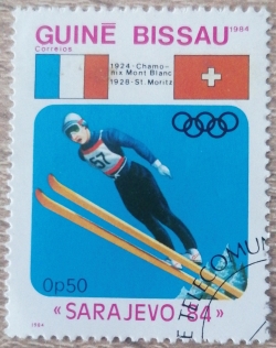 Image #1 of 0.5 Peso 1984 - Winter Olympic Games - Sarajevo 84