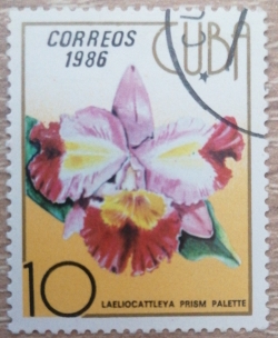 Image #1 of 10 Centavos 1986 - Orhidee (Laeliocatteya prism palette)
