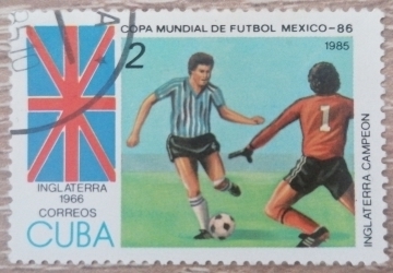 2 Centavos 1985 - Mexico 86 ( Inglaterra 1966)