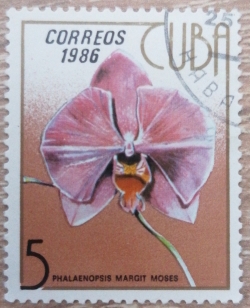 Image #1 of 5 Centavos 1986 - Orhidee (Phalaenopsis margit moses)