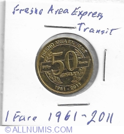 Image #1 of 1 fare 1961-2011 Commemorative token