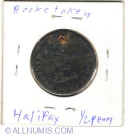 Image #1 of 1/2 penny 1814 Broke token