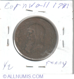 half penny Cornwall County  1791