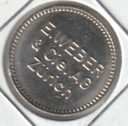 Coffee machine token E Weber & Cie