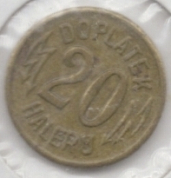 20 haleru 1918-38 - Elektricke Drahy