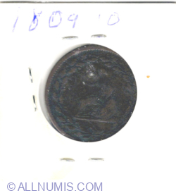 Image #2 of half D 1809-10  British Copper Company-Brutus
