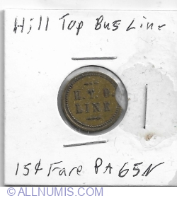 15 cents Hill Top Bus Line