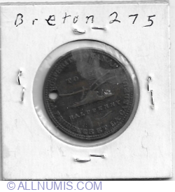 Image #2 of 1/2 penny 1824 Lesslie & Sons