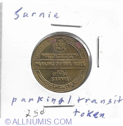 Image #1 of parking/transit token maximum value 25 cents