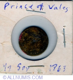 one half sovereign Prince of Wales 1863