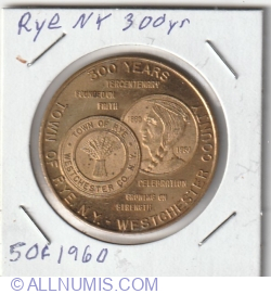 50 cents trade  300th anniversary of Rye