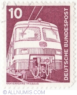 10 Pfennig 1975 - Commuter train