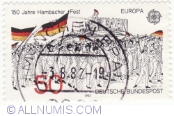 Image #2 of 50 Pfennig 1982 - 150 years since the Hambach Festival